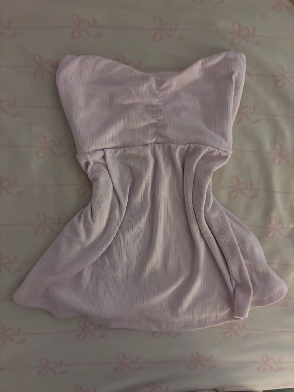 Hollister Light pink Strapless baby doll top